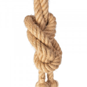 LUSTRA ROPE APP419-2CP, 100 cm, NEGRU SI MARO/NATURAL, DIN FRANGHIE/TEXTIL SI METAL, STIL MODERN, TU - Img 3