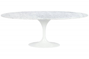 MASA ALBA TULIP ELLIPSE MARBLE CARRARA 200/120 STIL MODERN - Img 5