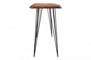 MASA DE BAR 140CM, MAMMUT, DIN LEMN MASIV SI METAL, COD 43670, DESIGN INDUSTRIAL - Img 2