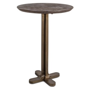 MASA DE BAR REVELIN, 213996, CONFECTIONATA DIN LEMN MASIV DE MANGO SI METAL, MARO INCHIS, STIL MODERN - Img 2