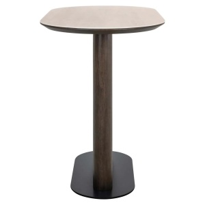 MASA DE BAR RITZ, 214080, CONFECTIONATA DIN LEMN, TRAVERTIN, METAL SI MDF, BEJ/MARO/NISIPIU, STIL MODERN - Img 3