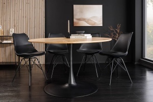 MASA DE DINING ROTUNDA, ATELIER 120CM, FURNIR LEMN DE STEJAR SI METAL, ASPECT NATUR, ARTIM GROUP SELECTION - Img 2