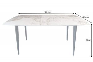 MASA DE SUFRAGERIE 160CM, METAL SI CERAMICA, ASPECT PIATRA NATURALA, ARTIM GROUP SELECTION - Img 4