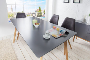 MASA DINING 160CM SCANDINAVIA 36305 DIN LEMN SI MDF DESIGN SCANDINAV - Img 3