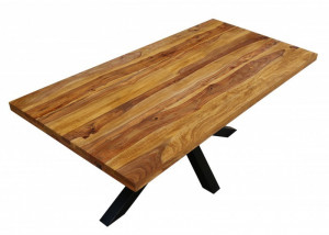 MASA DINING 200CM DIN LEMN MASIV GALAXIE 39446 STIL VINTAGE - Img 3