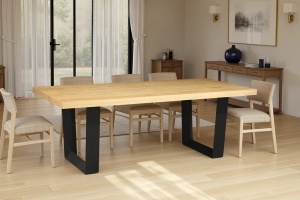 MASA DINING 210CM, ZEUS, FURNIR LEMN DE STEJAR SI METAL, ASPECT STEJAR, ARTIM GROUP SELECTION - Img 5