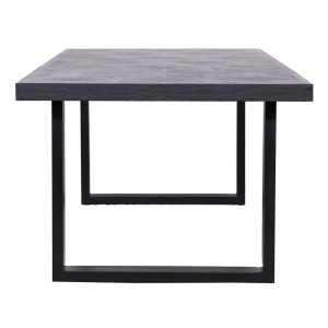 MASA DINING BLAX, 200 CM, NEAGRA, DIN FURNIR DE STEJAR SI METAL, RICHMOND INTERIORS - Img 3