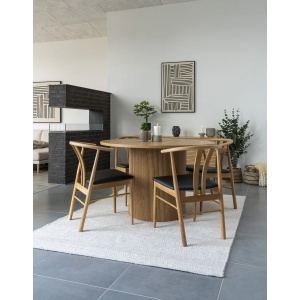MASA DINING BOAVISTA ø120x75 cm, REALIZATA DIN MDF, CULOARE NATUR, HOUSE NORDIC - Img 2