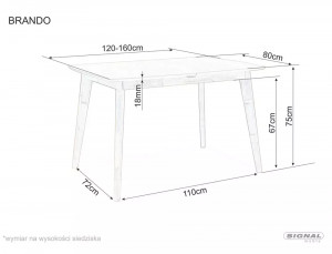 MASA DINING EXTENSIBILA, 120/160 CM, STEJAR, BLAT DIN MDF, FURNIR SI PICIOARE DIN METAL, STIL MODERN - Img 4