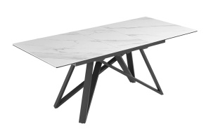 MASA DINING EXTENSIBILA, ATLAS 160/200CM, BLAT DIN STICLA, CERAMICA SI PICIOARE METAL, ARTIM GROUP SELECTION - Img 4