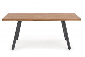 MASA DINING EXTENSIBILA STIL BERLIN, NUC/NEGRU, 160/220 CM, BLAT DIN MDF SI PICIOARE DIN METAL, STIL VINTAGE - Img 6
