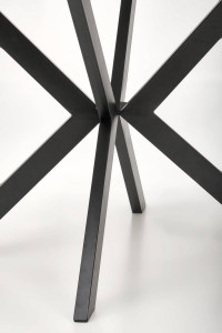 MASA DINING EXTENSIBILA STIL PERONI, CU EFECT DE MARMURA ALBA/NEGRU, 100/250 CM, DIN MDF SI METAL, STIL MODERN - Img 8