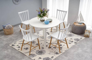 MASA DINING EXTENSIBILA STIL RINGO, ALBA, 102/142 CM, DIN MDF SI FURNIR, STIL CLASIC - Img 3