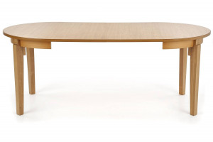 MASA DINING EXTENSIBILA STIL SORBUS, STEJAR MIERE, 100/200 CM, DIN MDF SI LEMN MASIV, STIL CLASIC - Img 3