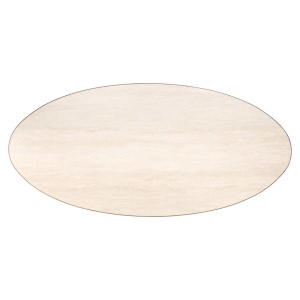 MASA DINING OVALA, TIVOLI 230CM, CERAMICA, METAL SI MDF, ALB/AURIU, RICHMOND INTERIORS - Img 5