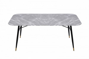 MASA DINING, PARIS 180CM GRI, COD 40847, IMITA MARMURA, ASPECT INDUSTRIAL - Img 2