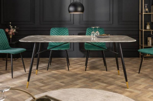 MASA DINING, PARIS 180CM GRI, COD 40847, IMITA MARMURA, ASPECT INDUSTRIAL - Img 7