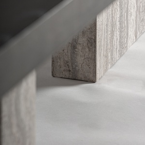 MASA DINING, RIGNAC 350CM, DIN TRAVERTIN, LEMN DE FRASIN SI ALAMA, VICAL, STIL MODERN - Img 4