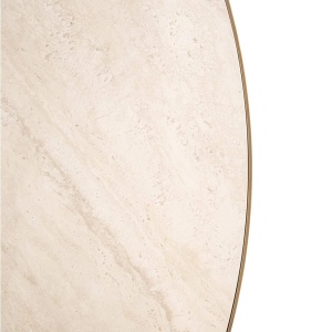 MASA DINING ROTUNDA, TIVOLI 130CM, CERAMICA, METAL SI MDF, ALB/CREM, RICHMOND INTERIORS - Img 4