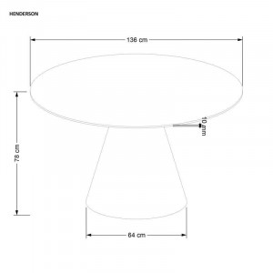 MASA DINING STIL HENDERSON, NUC, 136 CM, DIN MDF SI FURNIR, STIL MODERN - Img 8