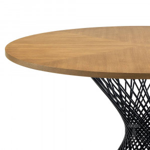 MASA ELEGANTA ROTUNDA 137CM, CLEW, COD 4171, STIL MODERN, REALIZATA DIN METAL SI MDF - Img 2