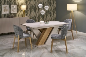 MASA EXTENSIBILA BRANDON, 160/200 CM, CASMIR/STEJAR, DIN PAL LAMINAT, STIL MODERN