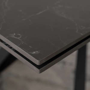 MASA EXTENSIBILA DIN CERAMICA 160-240CM, ARTIM MEBLE, CULOARE MARMURA NEAGRA, STIL MODERN - Img 5
