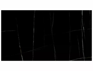 MASA EXTENSIBILA DIUNA SAHAR NOIR, 160/240 CM, EFECT DE MARMURA NEAGRA/NEGRU MAT, DIN STICLA SECURIZATA, CERAMICA SI METAL, STIL MODERN - Img 9