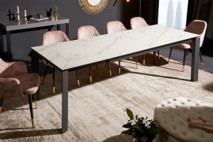 MASA EXTENSIBILA OFFICE, 180-240CM, MODEL X7, CERAMICA/STICLA, ASPECT MARMURA - Img 1