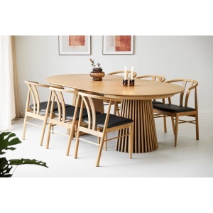 MASA EXTENSIBILA OSAKA 120x200-250-300x75CM, , REALIZAT DIN FURNIR DE STEJAR, CULOARE NATUR, ARTIM HOUSE - Img 2