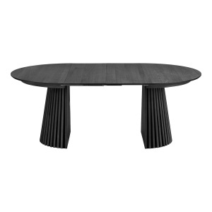 MASA EXTENSIBILA ROTUNDA OSAKA ø120x120-160-200x75cm, REALIZATA DIN MDF, FURNIR, CULOARE NEAGRA, HOUSE NORDIC - Img 3
