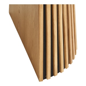 MASA EXTENSIBILA ROTUNDA OSAKA ø120x120-160-200x75cm, REALIZATA DIN MDF, FURNIR, CULOARE STEJAR, HOUSE NORDIC - Img 5