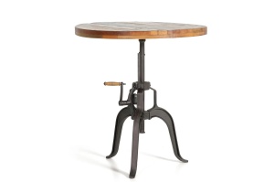 MASA LIVING ARVEN 90CM, REALIZATA DIN LEMN DE MANGO SI METAL, CULOARE NATUR/NEGRU, GINER Y COLOMER