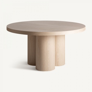 MASA LIVING/DINING PRAYSSAC, CREM, REF. 35252, PRELUCRATA MANUAL, CONFECTIONATA DIN FURNIR DE STEJAR, PLACAJ SI MDF, STIL MODERN - Img 3