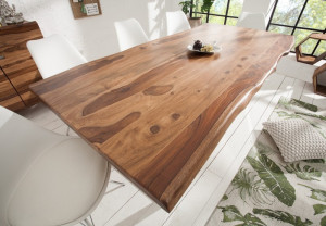 MASA MAMMUT 180CM, COD 38911, LEMN MASIV, DESIGN VINTAGE INDUSTRIAL - Img 1