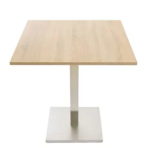 MASA PENTRU CAFENEA, 68x68 CM, STEJAR SONOMA/CROM, DIN PAL LAMINAT SI OTEL, ARTIM GROUP SELECTION - Img 2