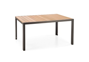MASA PENTRU GRADINA FIERRO, 150 CM, MARO/NEGRU, DIN ALUMINIU SI POLISTIREN, STIL MODERN