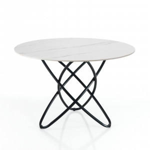 MASA SUFRAGERIE 110CM, HULA HOOP, COD 5752, STIL MODERN, REALIZAT DIN METAL SI CERAMICA - Img 2