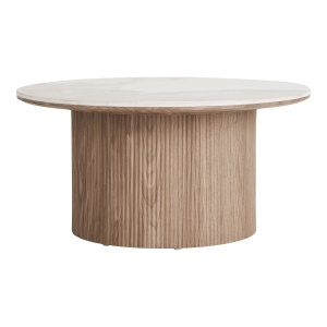 MASUTA ATHENS 80CM, DIN LEMN SI CERAMICA, CULOARE ALB/MARO, HOUSE NORDIC - Img 3