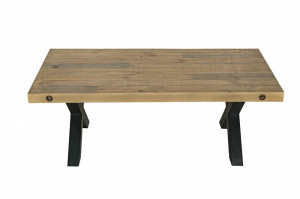 MASUTA DE CAFEA 110CM, THOR, COD 40455, DIN LEMN MASIV DE PIN NATURAL, STIL VINTAGE - Img 2