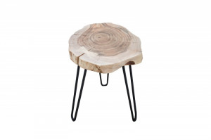 MASUTA DE CAFEA 40CM, DIN LEMN MASIV, GOA II, COD 36707, DESIGN RUSTIC UNICAT - Img 5