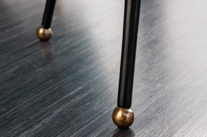 MASUTA DE CAFEA 55CM, GINGKO, DIN METAL NEGRU/AURIU - Img 4