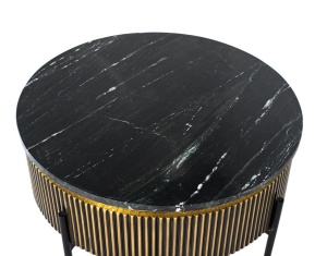 MASUTA DE CAFEA 70CM, LEMN DE MANGO, METAL SI BLAT DIN MARMURA, GINER Y COLOMER - Img 2