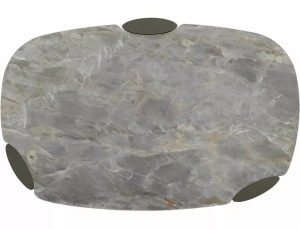 MASUTA DE CAFEA ADORO A, 118CM, GRI LUCIOS/CUPRU, BLAT DIN MDF, CERAMICA SI METAL, STIL MODERN - Img 4