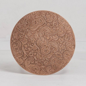 MASUTA DE CAFEA, ALCASAR 50CM, METAL SI LEMN, CUPRU, COD 43354, MODEL DEOSEBIT - Img 2