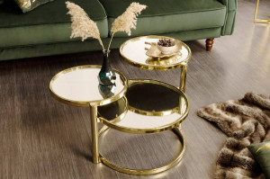 MASUTA DE CAFEA, ART DECO, DIN METAL SI OGLINDA, COD 42479 - Img 2