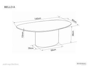 MASUTA DE CAFEA BELLO A, 120CM, NEGRU LUCIOS/CUPRU, BLAT DIN STICLA, CERAMICA SI METAL, STIL MODERN - Img 3