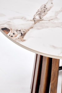 MASUTA DE CAFEA CARINA S, 50 CM, EFECT DE MARMURA BEJ/NUC, DIN MDF SINTERIZAT/FURNIRUIT, STIL MODERN - Img 8
