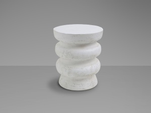 MASUTA DE CAFEA DELFOS 46CM, REALIZATA DIN OMG, FINISAJ ALB MAT, STIL MODERN - Img 2