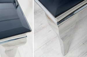 MASUTA DE CAFEA, ELEGANTA DE LUX, BAROCK 100CM, METAL SI STICLA, DESIGN EXCLUSIV - Img 3